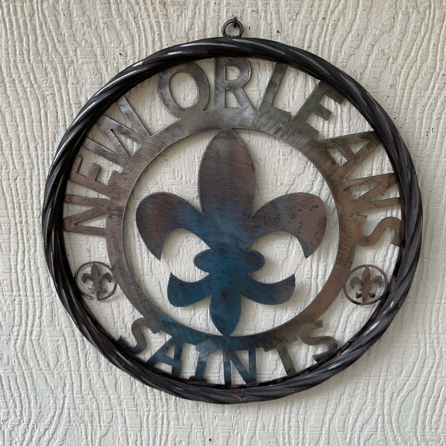 NEW ORLEANS SAINTS CUSTOM RAW METAL CRAFT SIGN WALL ART WESTERN HOME DECOR LASERCUT ART HANDMADE 12",18",24