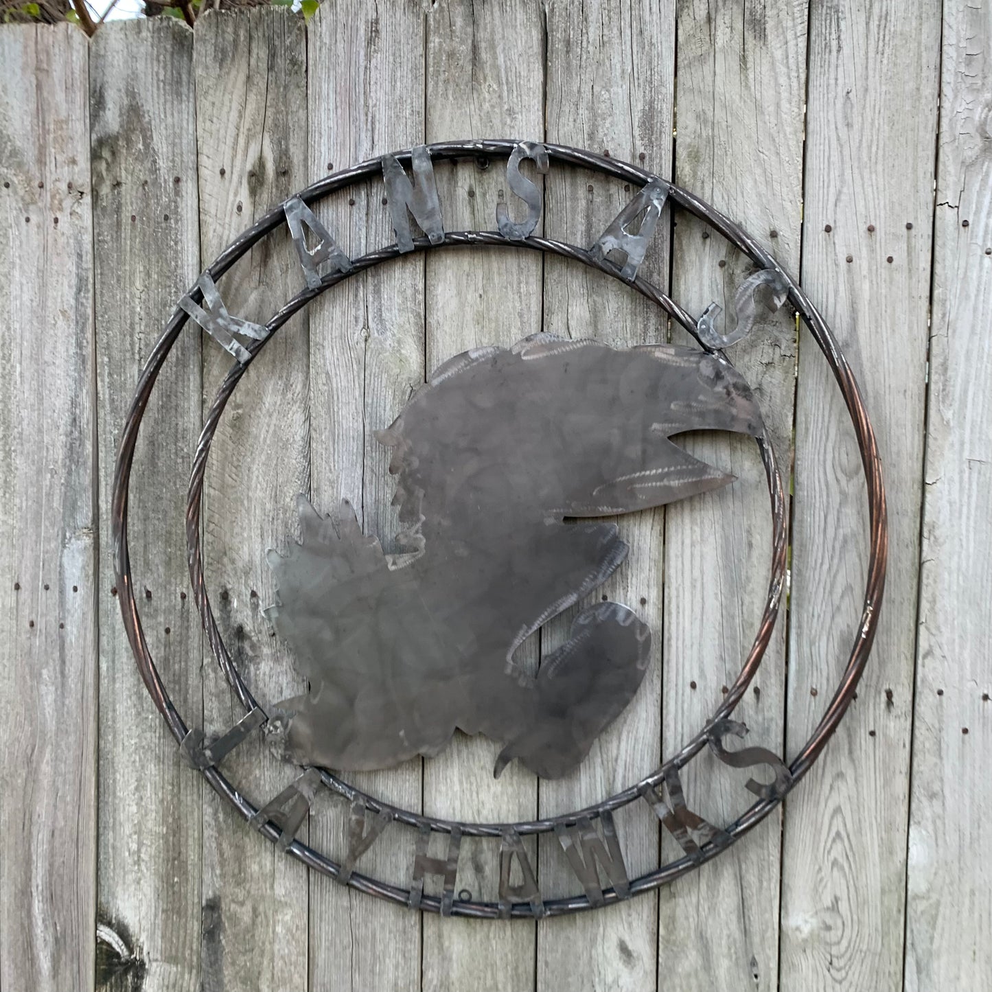 KANSAS JAYHAWKS RAW CUSTOM METAL VINTAGE CRAFT SIGN UNPAINTED TEAM HANDMADE