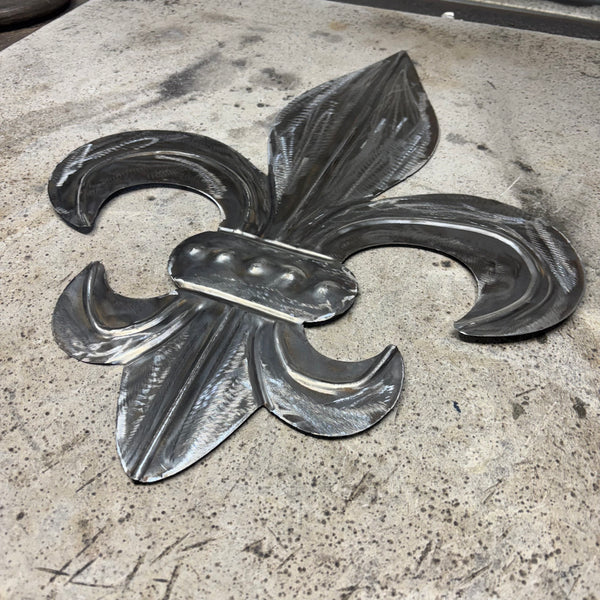 FLEUR DE LIS  CUSTOM RAW METAL UNPAINTED NO RING WALL ART SIGN WESTERN HOME DECOR HANDMADE NEW 12",18",24",32"