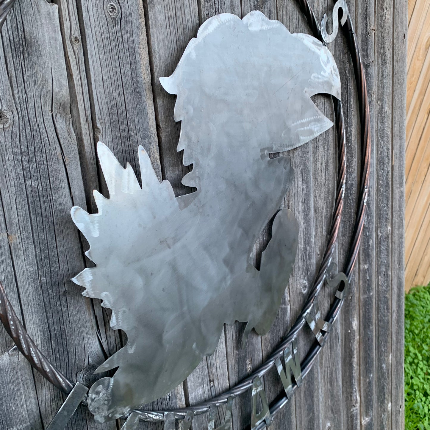 KANSAS JAYHAWKS RAW CUSTOM METAL VINTAGE CRAFT SIGN UNPAINTED TEAM HANDMADE