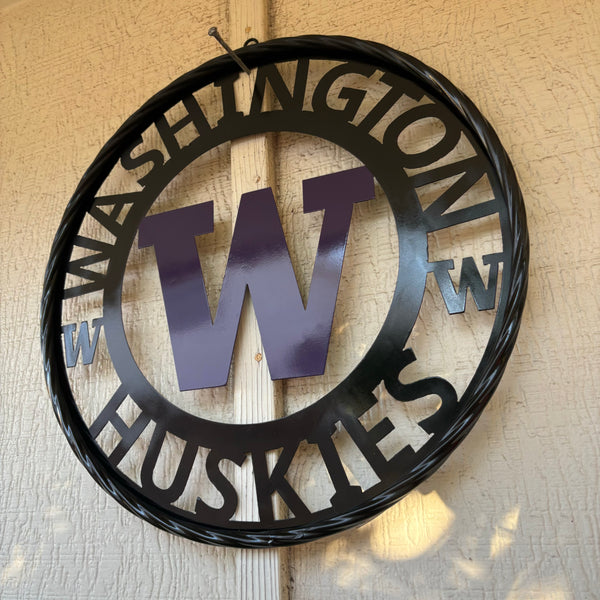 12", 18", 24", 32" WASHINGTON HUSKIES CUSTOM METAL VINTAGE CRAFT TEAM SIGN HANDMADE 36",40",44",50"