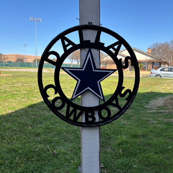 18",24",36" DALLAS COWBOYS METAL WALL ART WESTERN HOME DECOR VINTAGE RUSTIC BRONZE NEW #EH12316