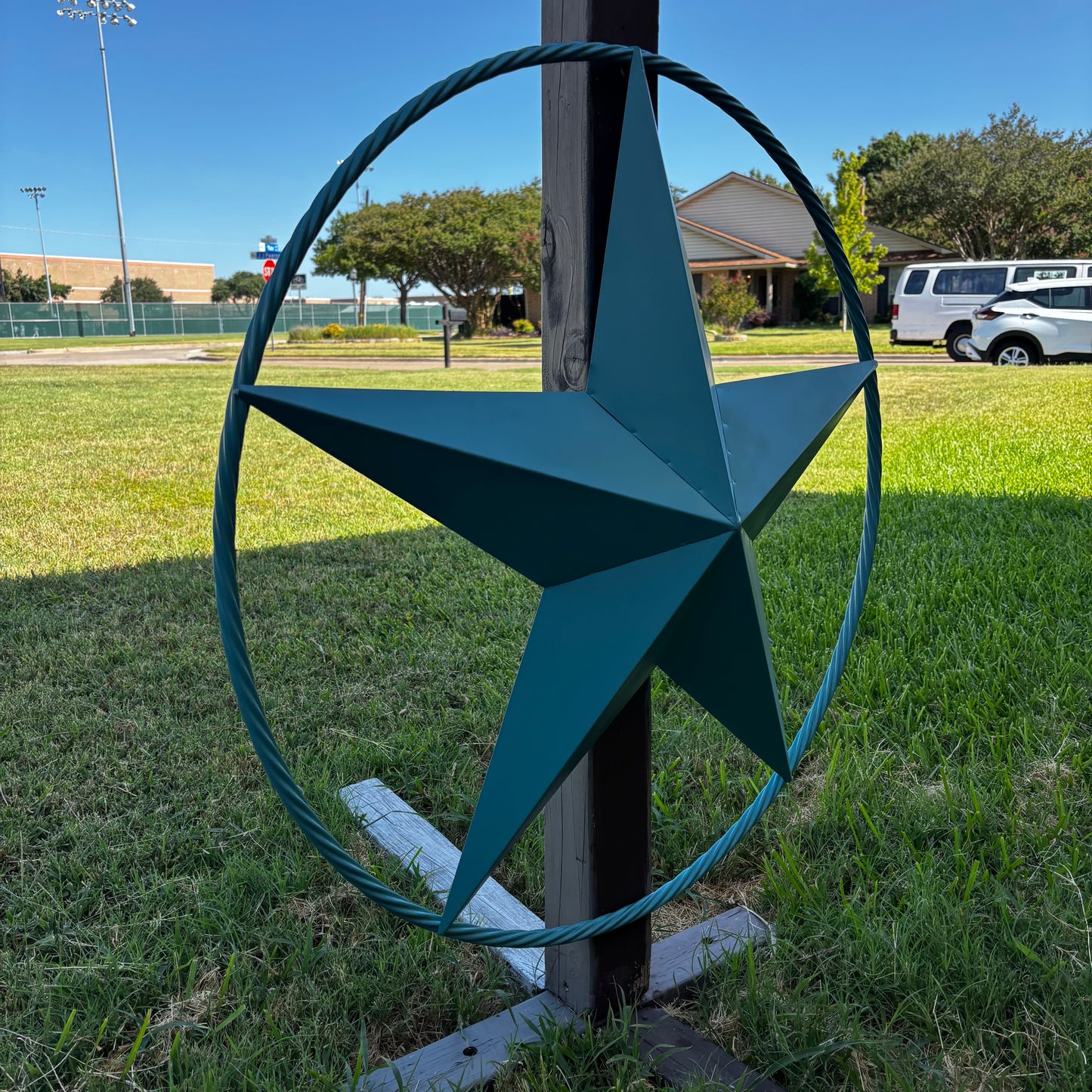 TEAL BARN LONE STAR TWISTED ROPE RING WESTERN HOME DECOR HANDMADE 12",24",36" #EH