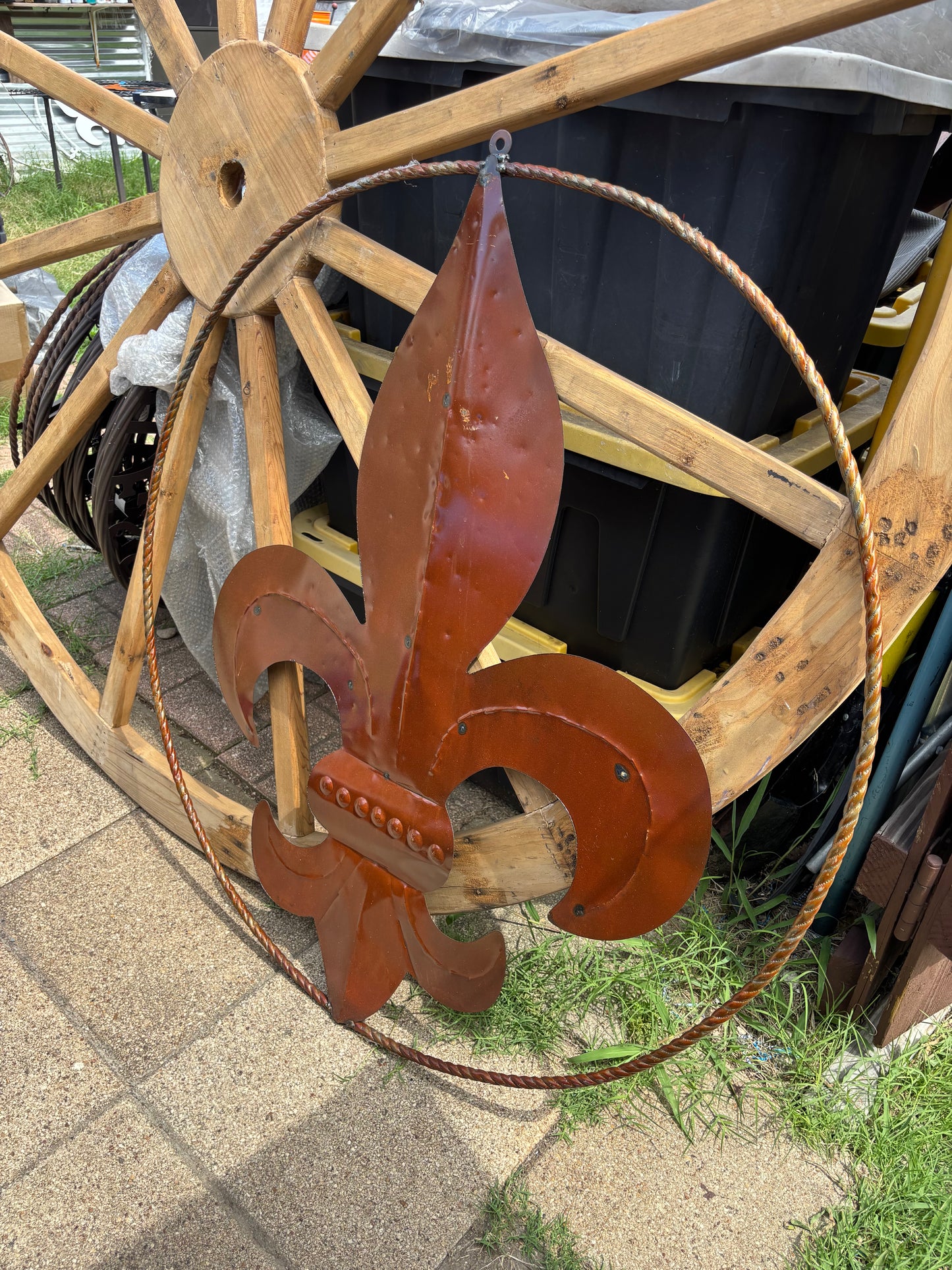 RENT STAR RENTAL SIGN WHEEL METAL WALL ART FOR MOVIE FILM EVENTS WESTERN HOME DECOR HANDMADE #EH13659