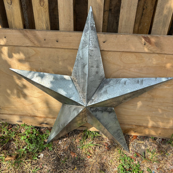 UNFINISHED GALVANIZED BARN STAR 3" TO 120" METAL WALL ART WESTERN HOME  DECOR HANDMADE #EH10418