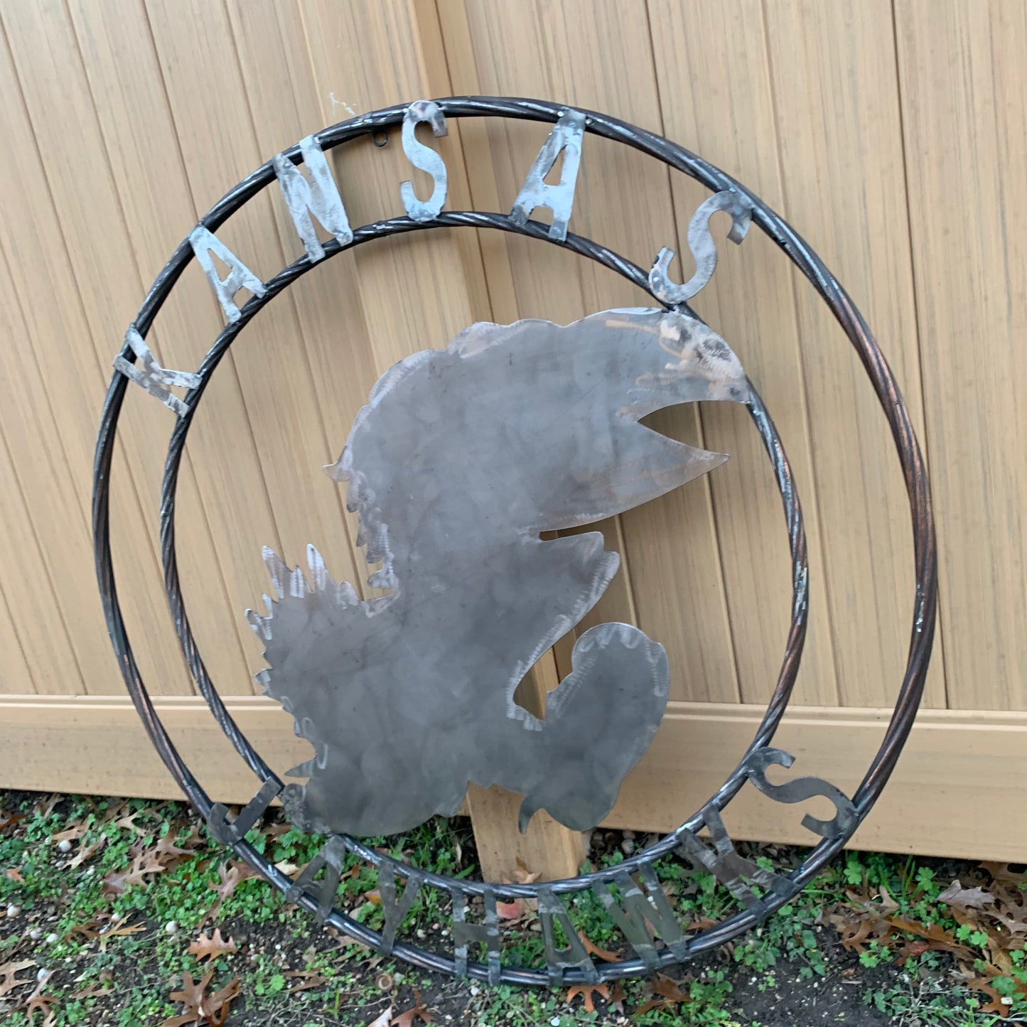 KANSAS JAYHAWKS RAW CUSTOM METAL VINTAGE CRAFT SIGN UNPAINTED TEAM HANDMADE