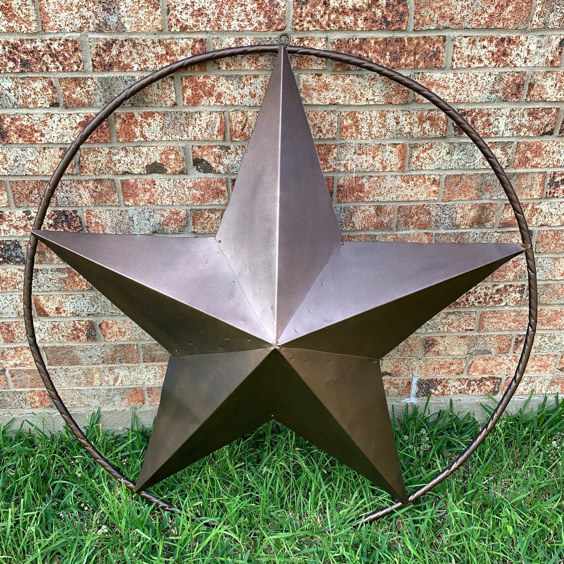 4,5,6,8 FOOT TEXAS GIANT LONE STAR BARN STAR METAL RUSTIC BRONZE COPPER WALL ART WESTERN HOME DECOR HANDMADE NEW #EH10523