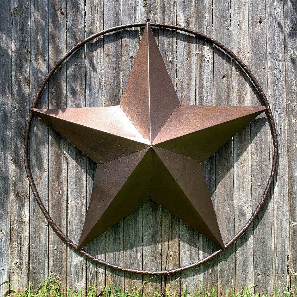 3" TO 96" HANDMADE BARN STAR METAL LONE STAR RUSTIC BRONZE COPPER WALL ART WESTERN HOME DECOR HANDMADE NEW #EH10531
