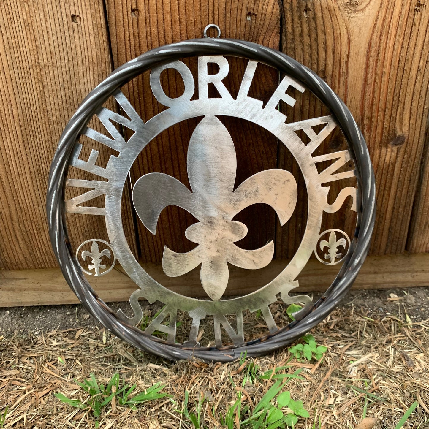 NEW ORLEANS SAINTS CUSTOM RAW METAL CRAFT SIGN WALL ART WESTERN HOME DECOR LASERCUT ART HANDMADE 12",18",24