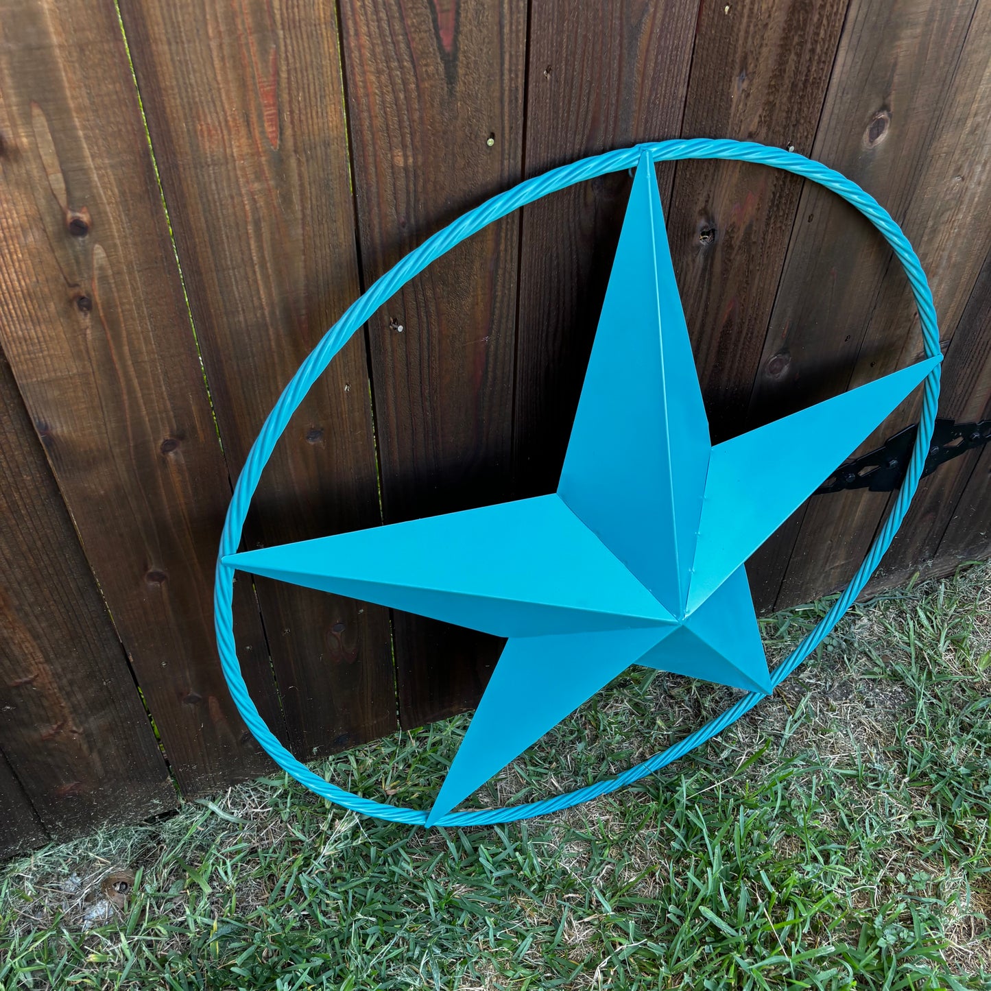 TEAL BARN LONE STAR TWISTED ROPE RING WESTERN HOME DECOR HANDMADE 12",24",36" #EH