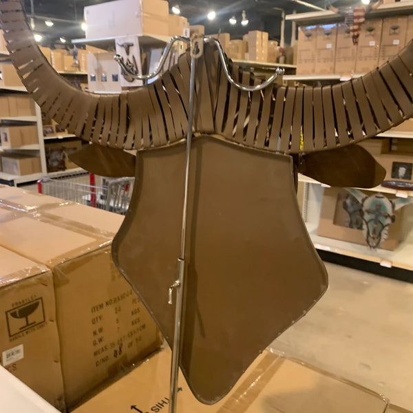 #EH11204 TEXAS LONGHORNS 28" X 25" METAL WALL ART WESTERN HOME DECOR HANDMADE NEW