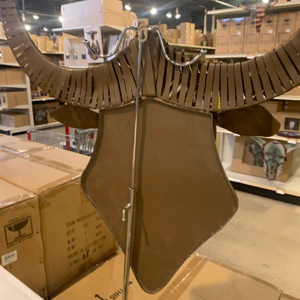 #EH11204 TEXAS LONGHORNS 28" X 25" METAL WALL ART WESTERN HOME DECOR HANDMADE NEW