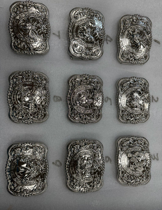 BELT BUCKLE MULTI STYLE  WESTERN METAL BUCKLE FASHION ART 4.5" X 3.5" #WS