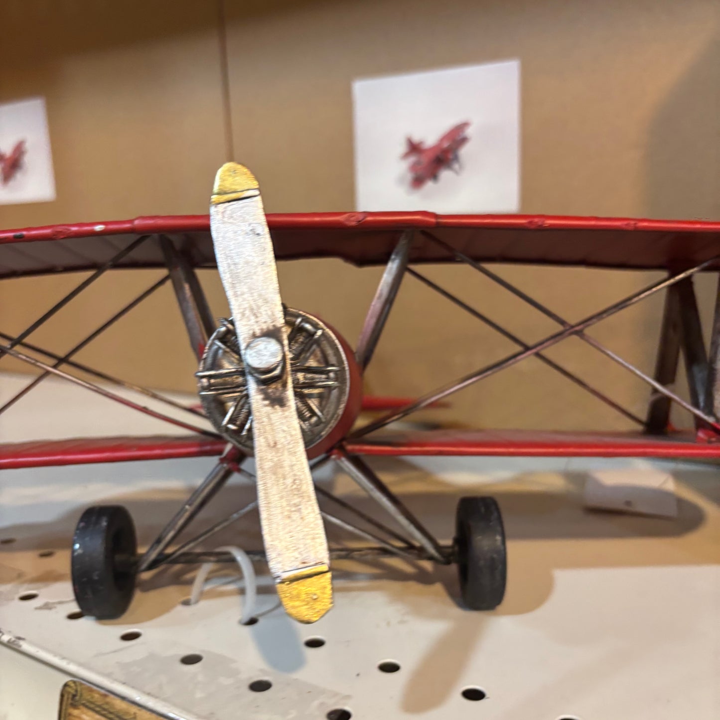 RED BARON AIRPLAINE METAL ART WESTERN HOME DECOR HANDMADE #RA0232
