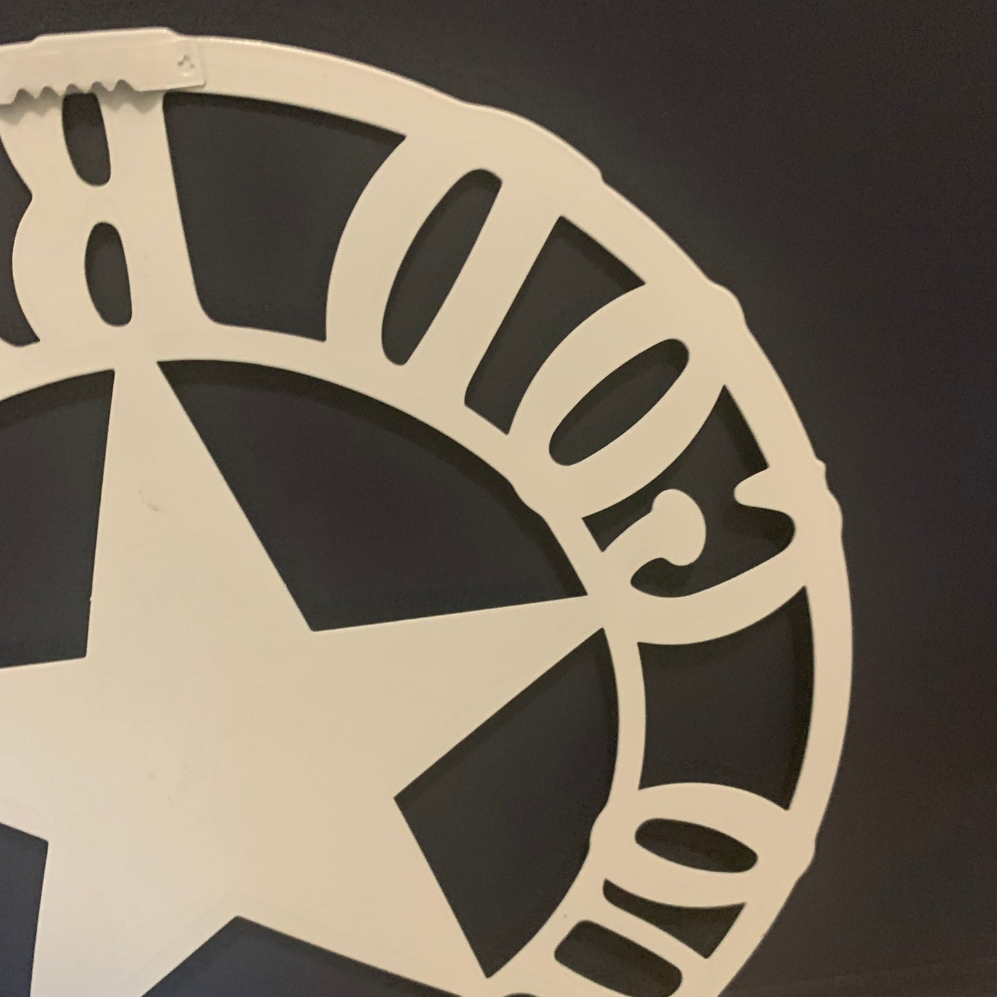 12" GOD BLESS OUR HOME METAL FLAT 2D  STAR SIGN LASERCUT ART WESTERN HOME DECOR HANDMADE NEW #EH11364