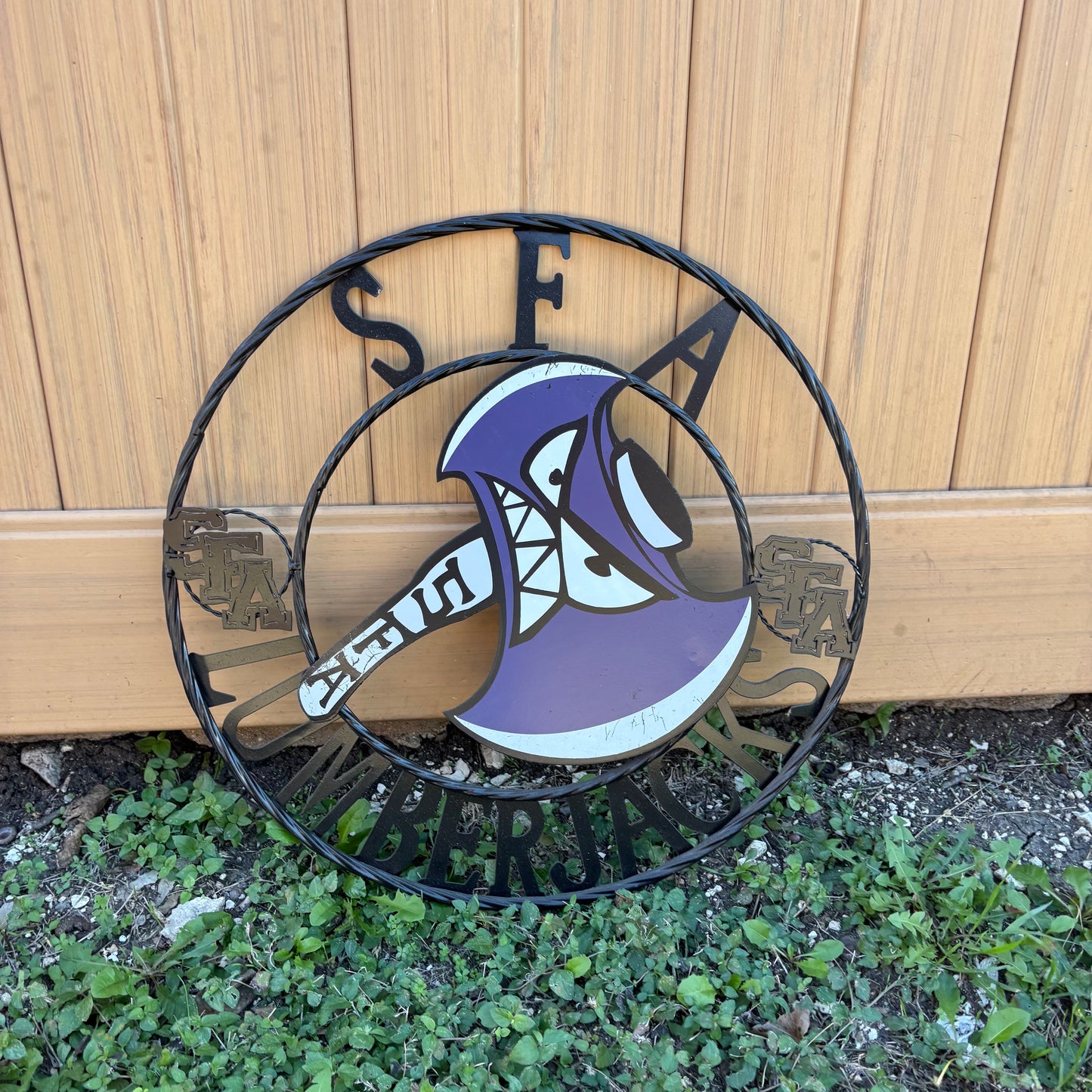 SFA LUMBERJACKS CUSTOM METAL VINTAGE CRAFT SIGN WALL ART TEAM SIGN HANDMADE