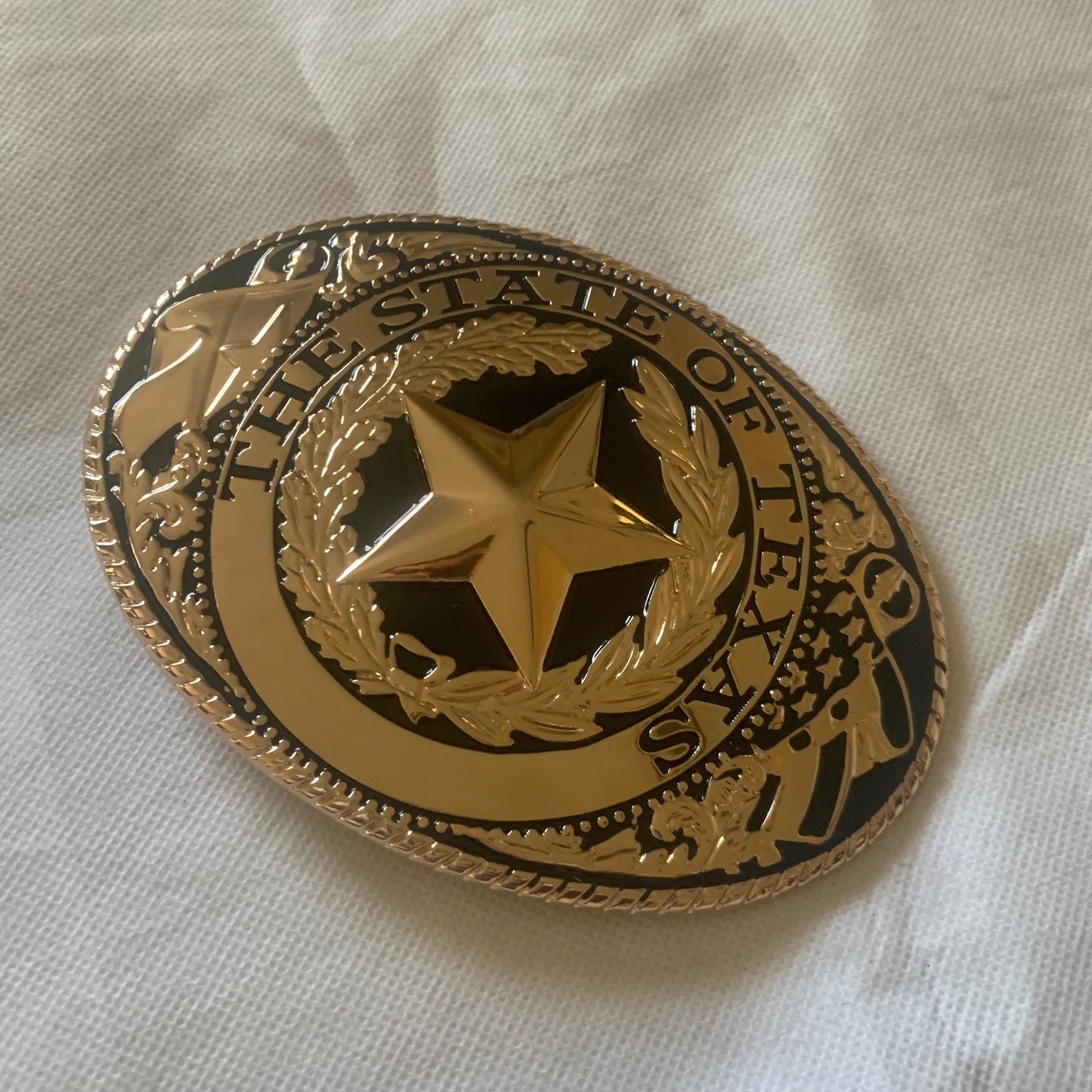 LONESTAR STATE ROSE GOLD STAR BELT BUCKLE LARGE WESTERN BUCKLE FASHION ART NEW #EH12264