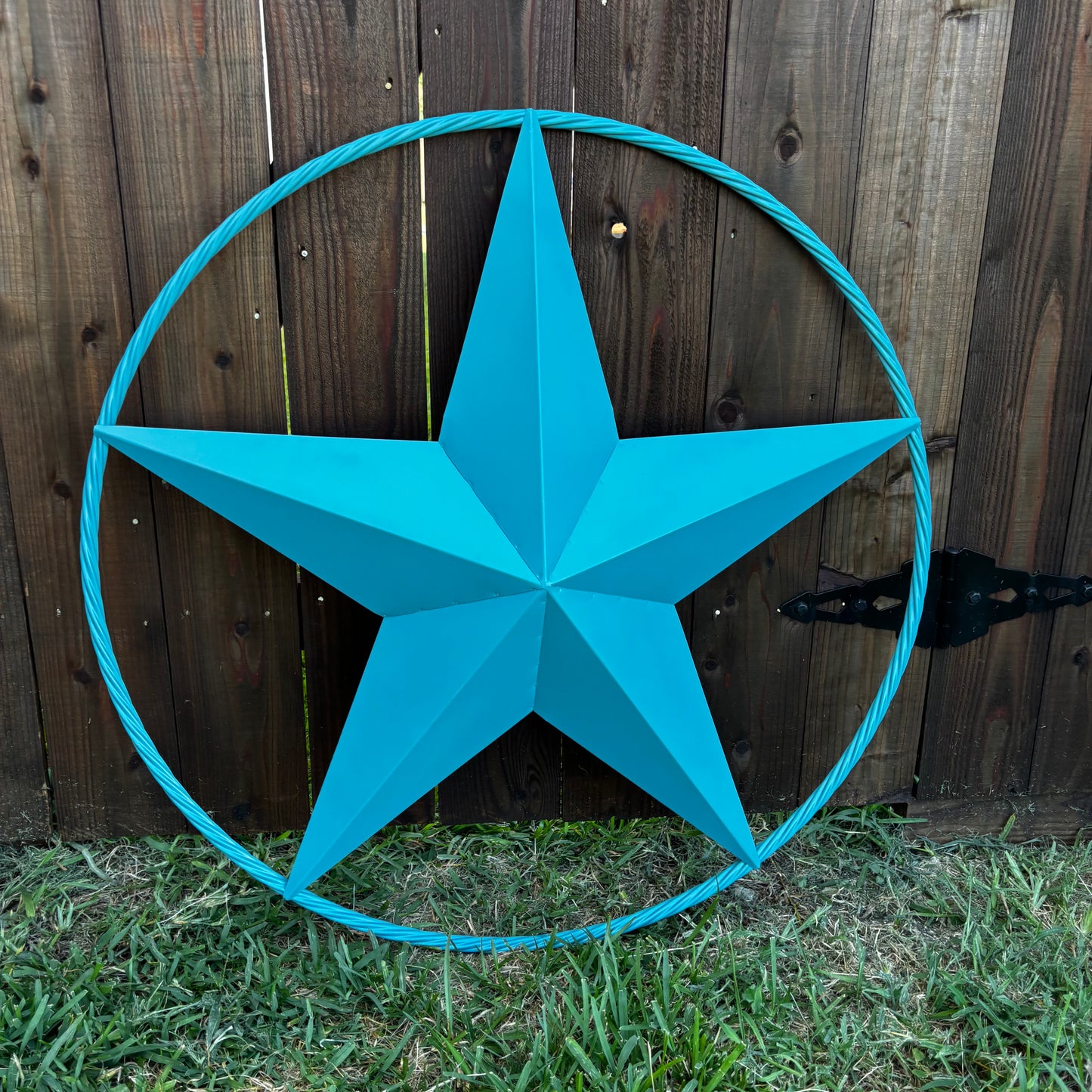 TEAL BARN LONE STAR TWISTED ROPE RING WESTERN HOME DECOR HANDMADE 12",24",36" #EH