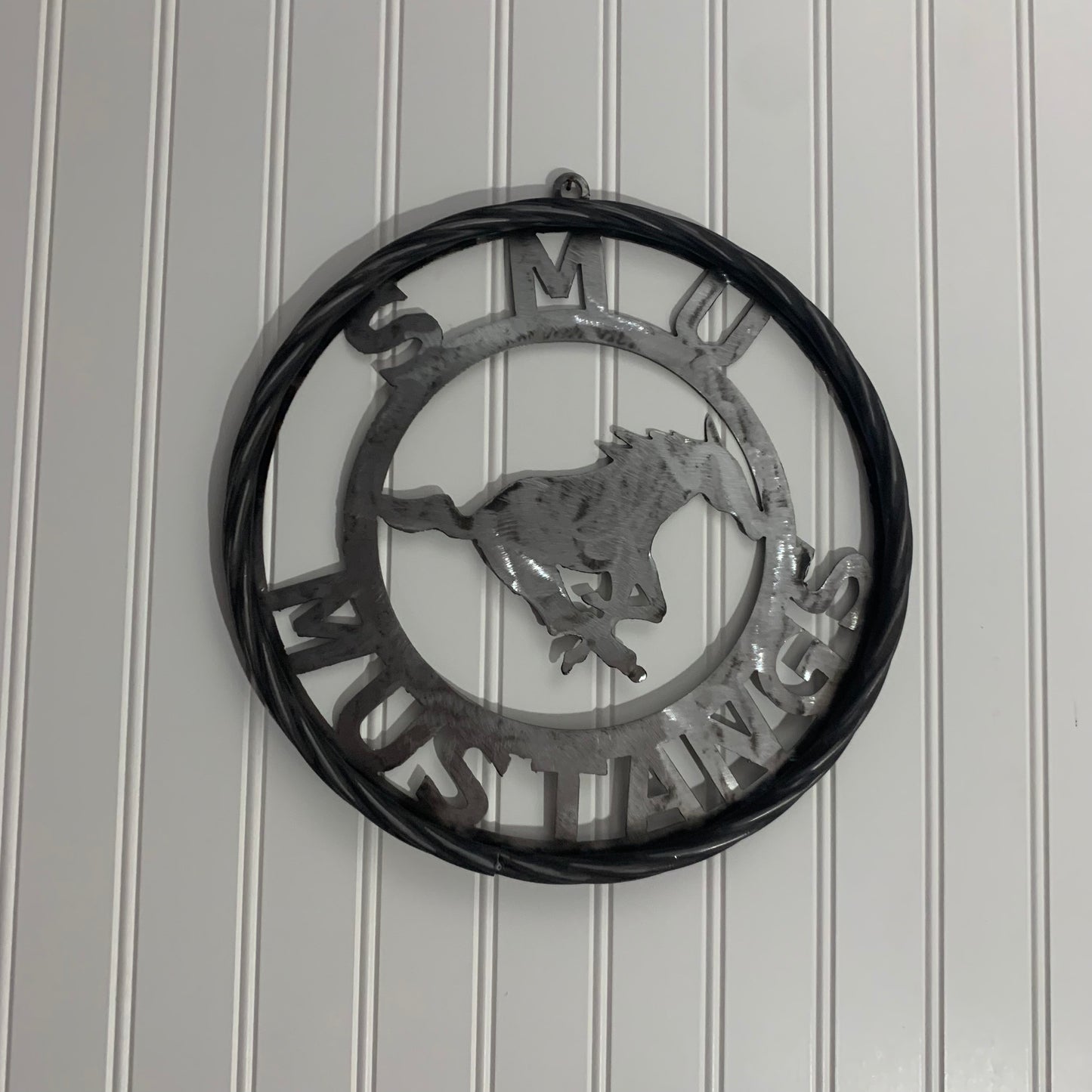 12",18",24",32",36" SMU MUSTANGS RAW METAL CUSTOM VINTAGE CRAFT WALL ART TEAM SIGN HANDMADE