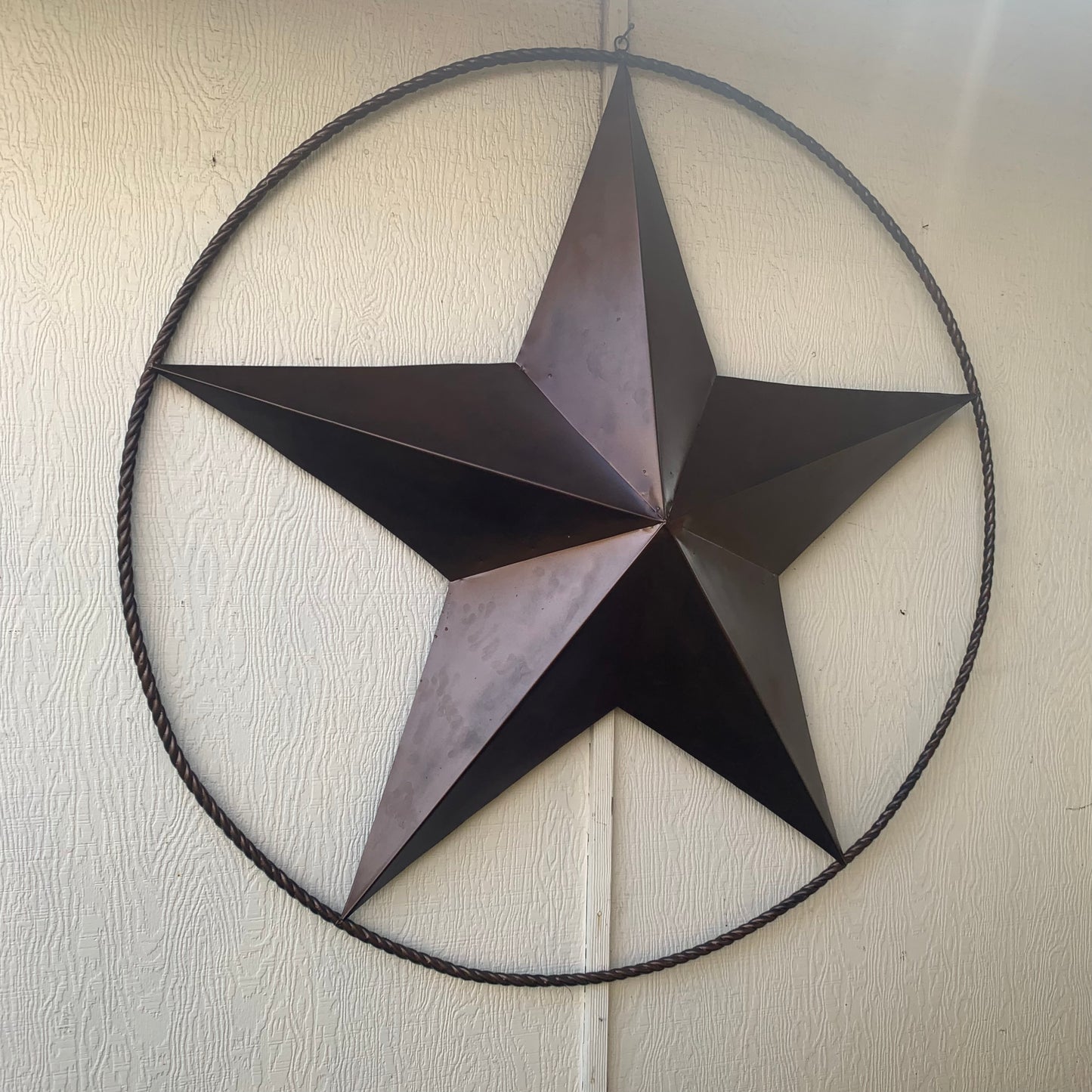 LONE STAR 60" BARN STAR METAL RUSTIC  BRONZE VINTAGE COPPER WALL ART WESTERN HOME DECOR HANDMADE NEW EH10524