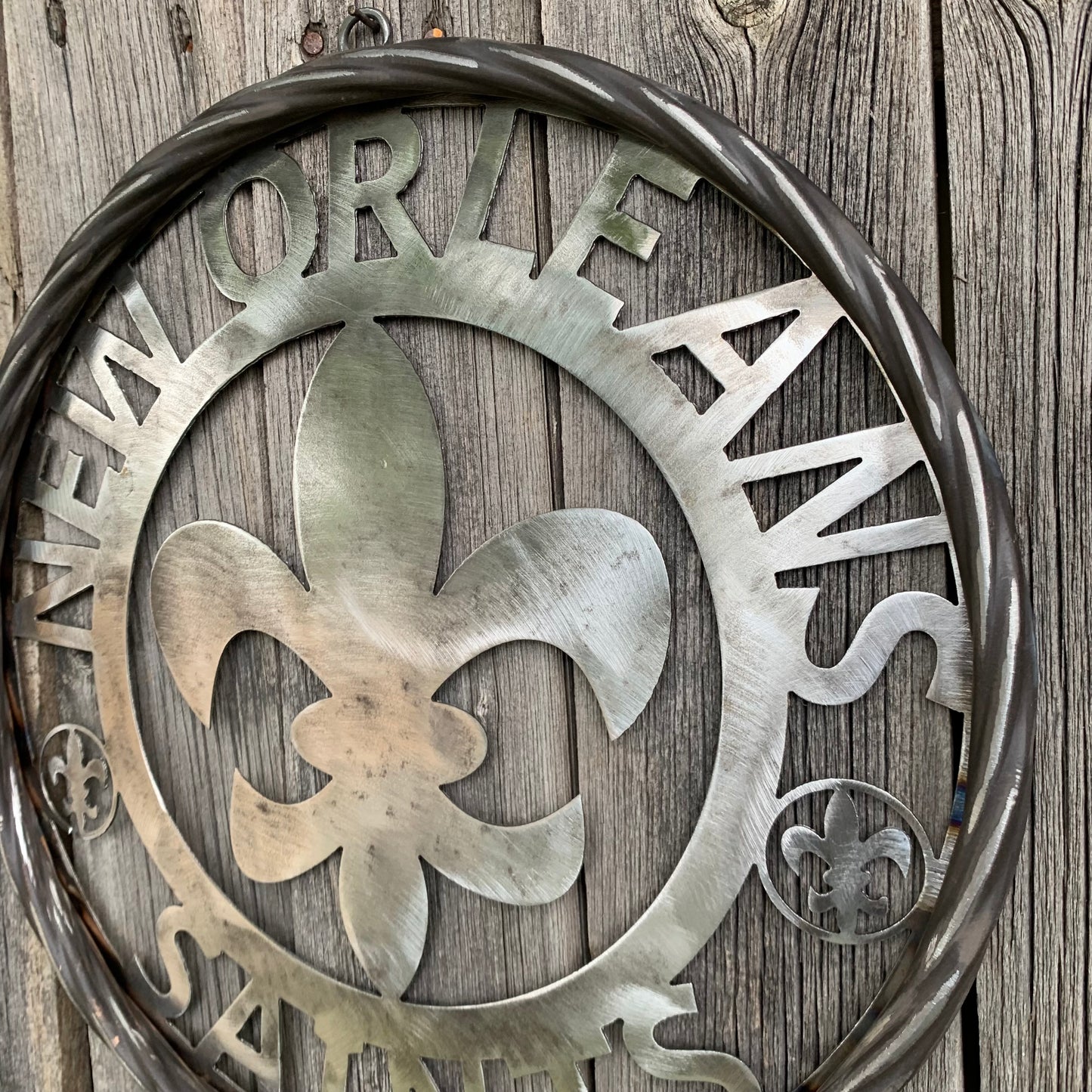 NEW ORLEANS SAINTS CUSTOM RAW METAL CRAFT SIGN WALL ART WESTERN HOME DECOR LASERCUT ART HANDMADE 12",18",24