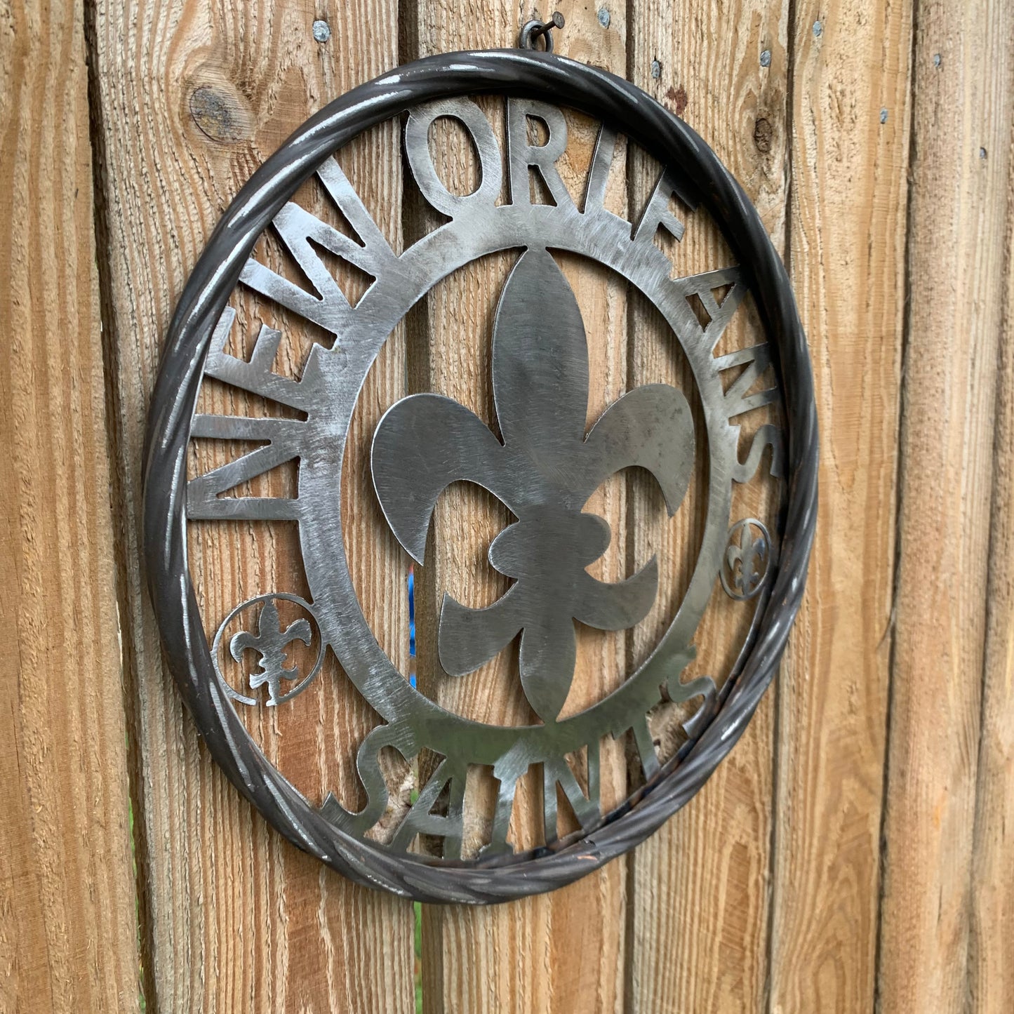 NEW ORLEANS SAINTS CUSTOM RAW METAL CRAFT SIGN WALL ART WESTERN HOME DECOR LASERCUT ART HANDMADE 12",18",24