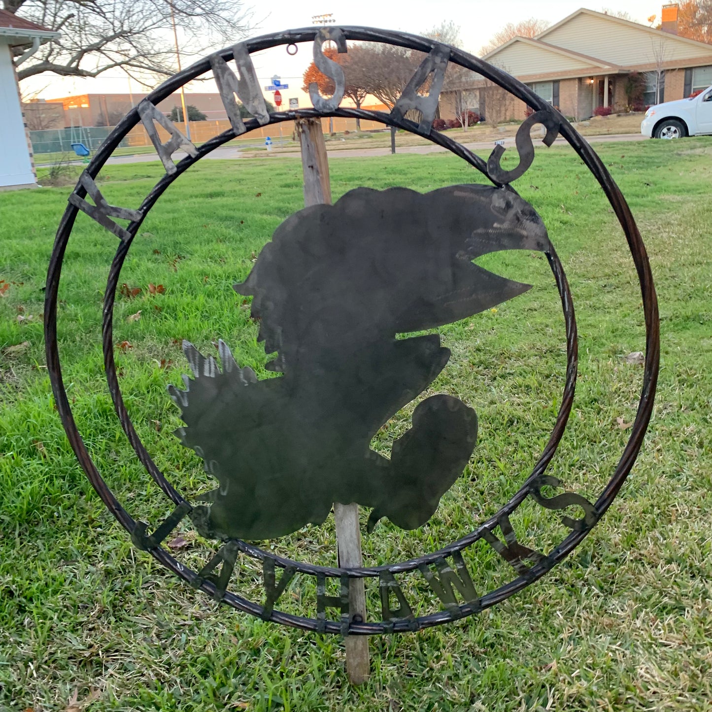 KANSAS JAYHAWKS RAW CUSTOM METAL VINTAGE CRAFT SIGN UNPAINTED TEAM HANDMADE