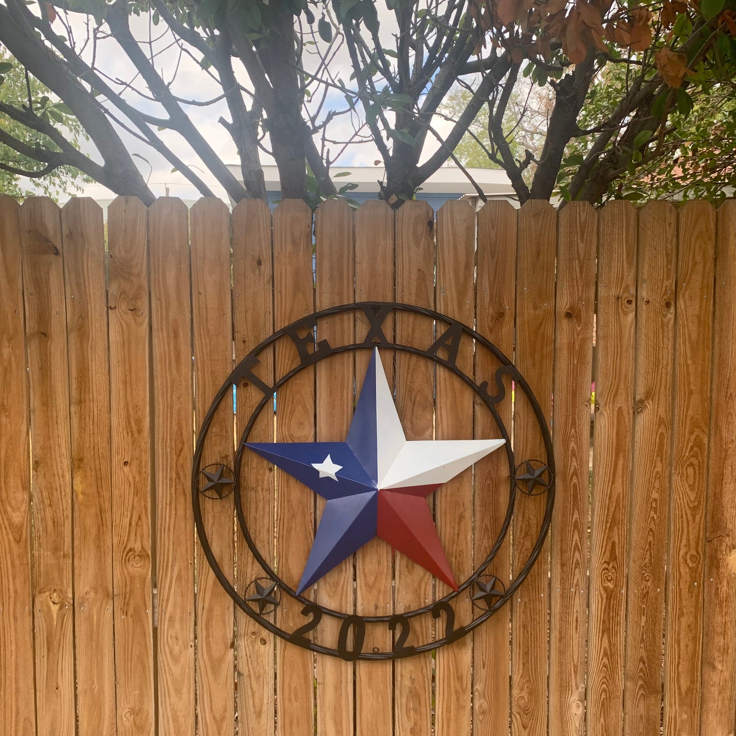 TEXAS 2022 STYLE CUSTOM NAME BARN STAR METAL LONESTAR 3d TWISTED BLACK ROPE RING WESTERN HOME DECOR   HANDMADE 24",32",36"
