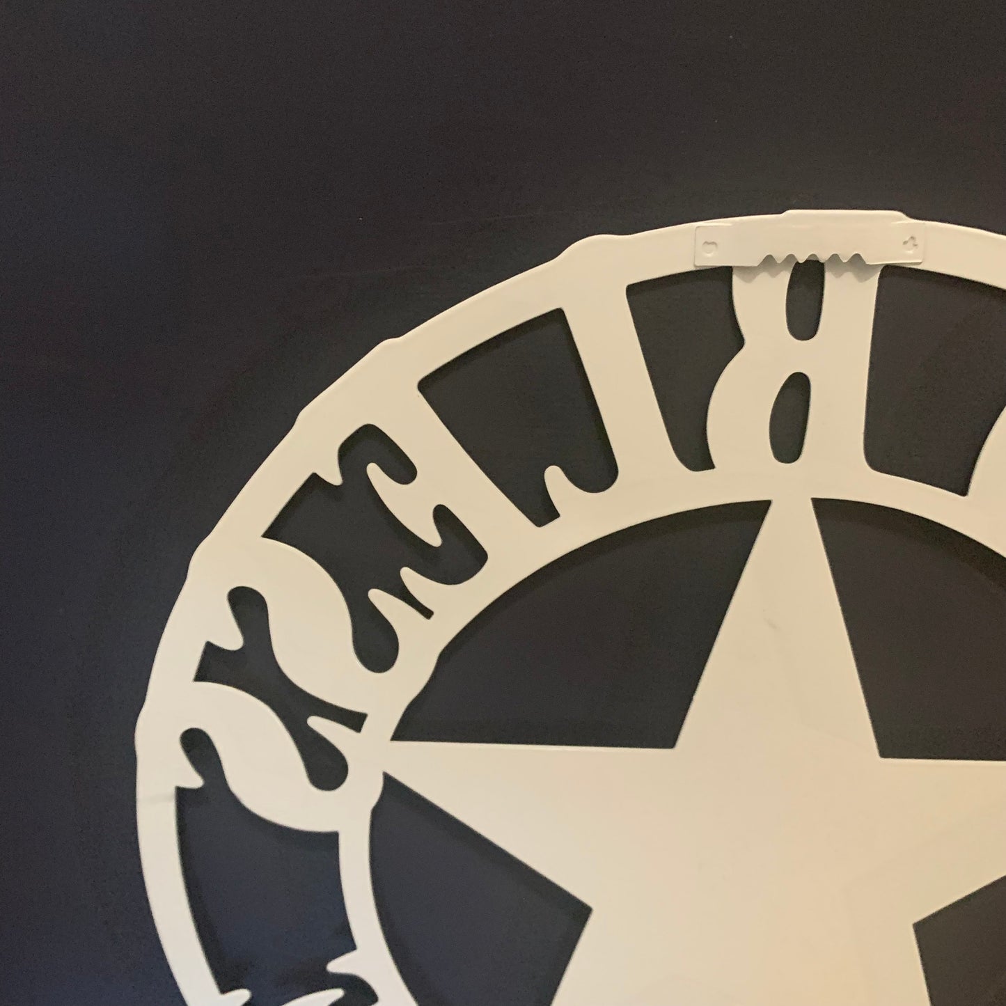 12" GOD BLESS OUR HOME METAL FLAT 2D  STAR SIGN LASERCUT ART WESTERN HOME DECOR HANDMADE NEW #EH11364