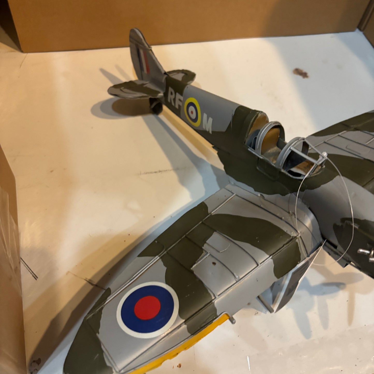 SPITFIRE METAL AIRPLAINE WW WESTERN HOME DECOR HANDMADE #RA0234
