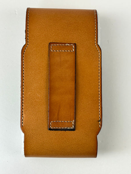 7" STAR LEATHER HOLSTER TAN BROWN STAR POUCH EXTRA LARGE  BELT LOOP CELL PHONE CASE UNIVERSAL OVERSIZE