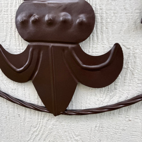 FLEUR DE LIS BRONZE METAL WALL ART SIGN WESTERN HOME DECOR HANDMADE NEW 12",18",24",32"