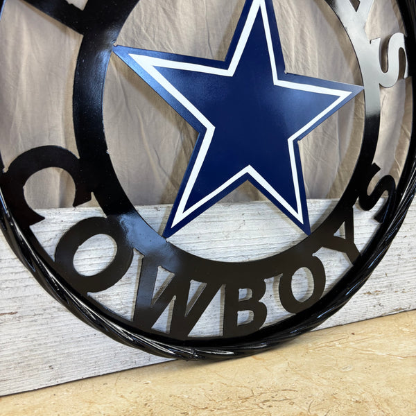 18",24",36" DALLAS COWBOYS METAL WALL ART WESTERN HOME DECOR VINTAGE RUSTIC BRONZE NEW #EH12316