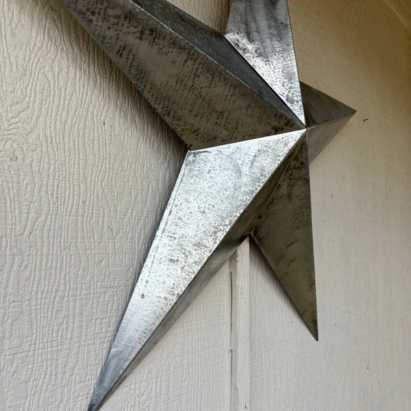 UNFINISHED GALVANIZED BARN STAR 3" TO 120" METAL WALL ART WESTERN HOME  DECOR HANDMADE #EH10418