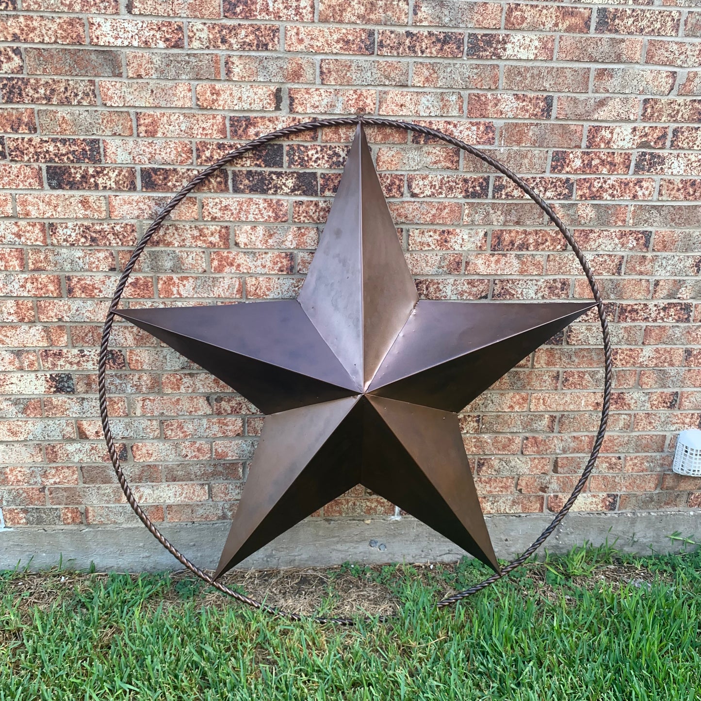 LONE STAR 60" BARN STAR METAL RUSTIC  BRONZE VINTAGE COPPER WALL ART WESTERN HOME DECOR HANDMADE NEW EH10524