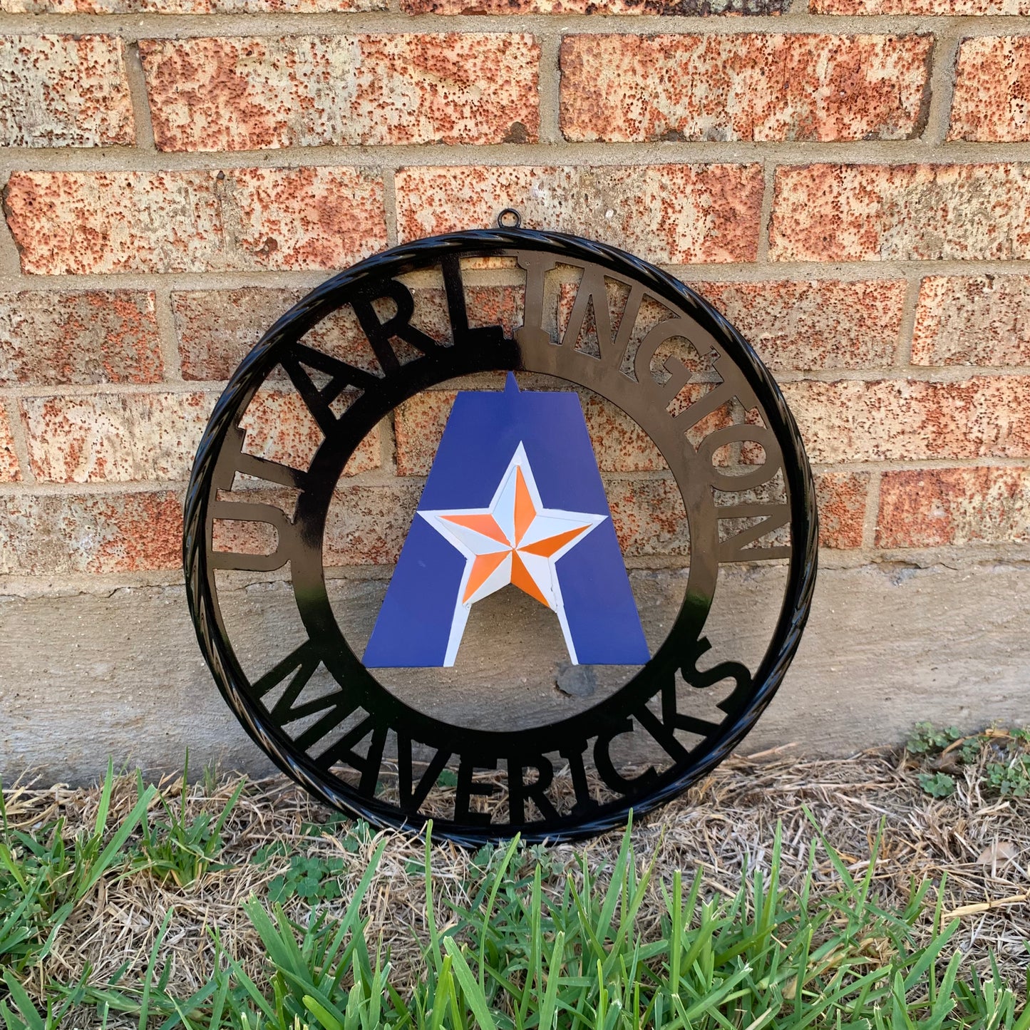 UTA ARLINGTON CUSTOM METAL VINTAGE CRAFT TEAM SIGN WESTERN HOME DECOR HANDMADE