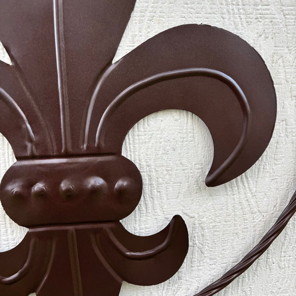FLEUR DE LIS BRONZE METAL WALL ART SIGN WESTERN HOME DECOR HANDMADE NEW 12",18",24",32"