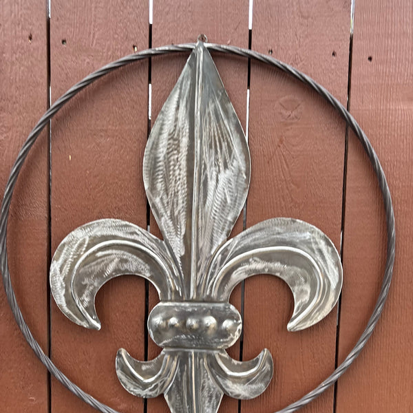 FLEUR DE LIS  CUSTOM RAW METAL METAL UNPAINTED WALL ART SIGN WESTERN HOME DECOR HANDMADE NEW 12",18",24",32"