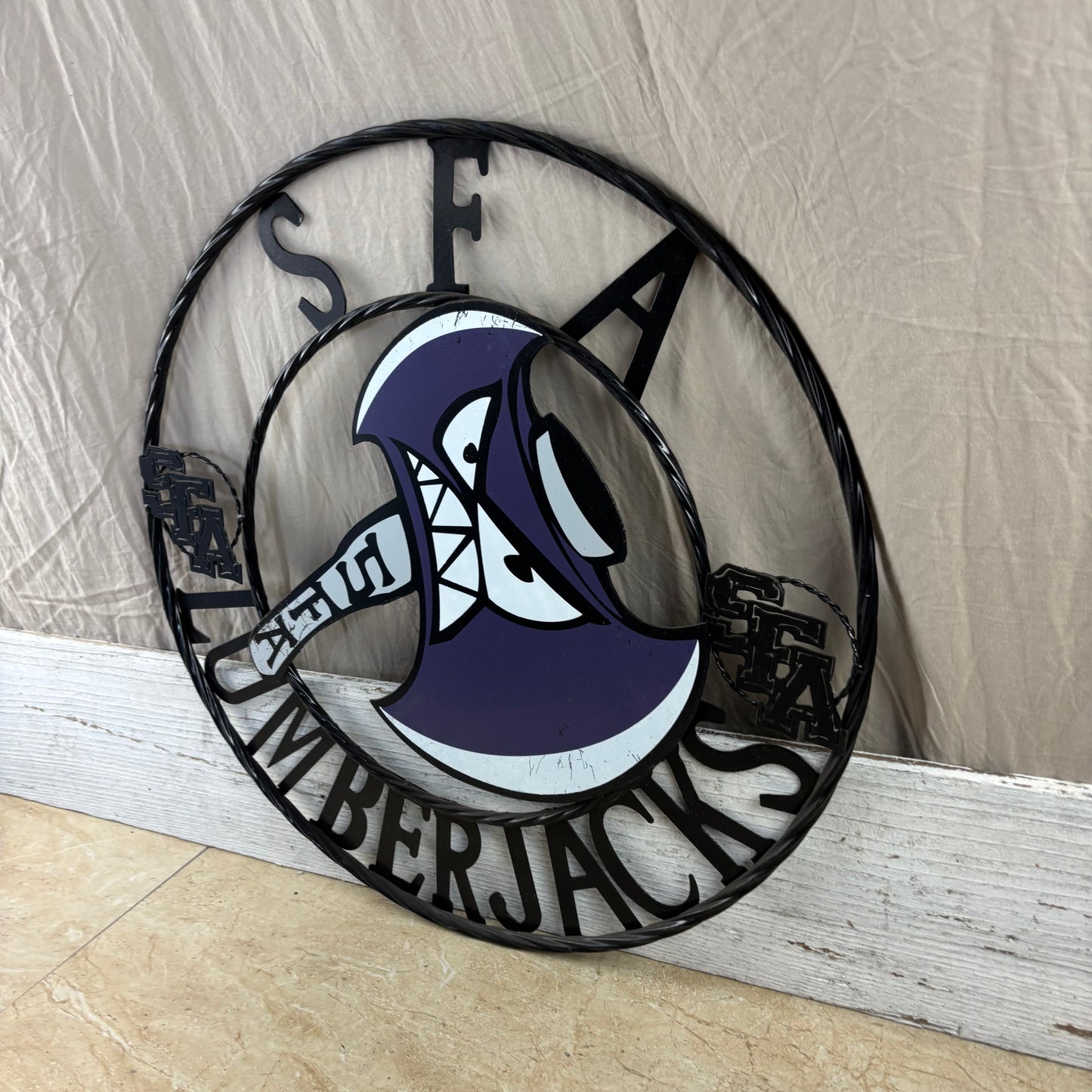 SFA LUMBERJACKS CUSTOM METAL VINTAGE CRAFT SIGN WALL ART TEAM SIGN HANDMADE