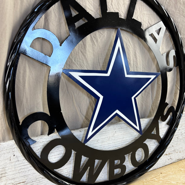 18",24",36" DALLAS COWBOYS METAL WALL ART WESTERN HOME DECOR VINTAGE RUSTIC BRONZE NEW #EH12316