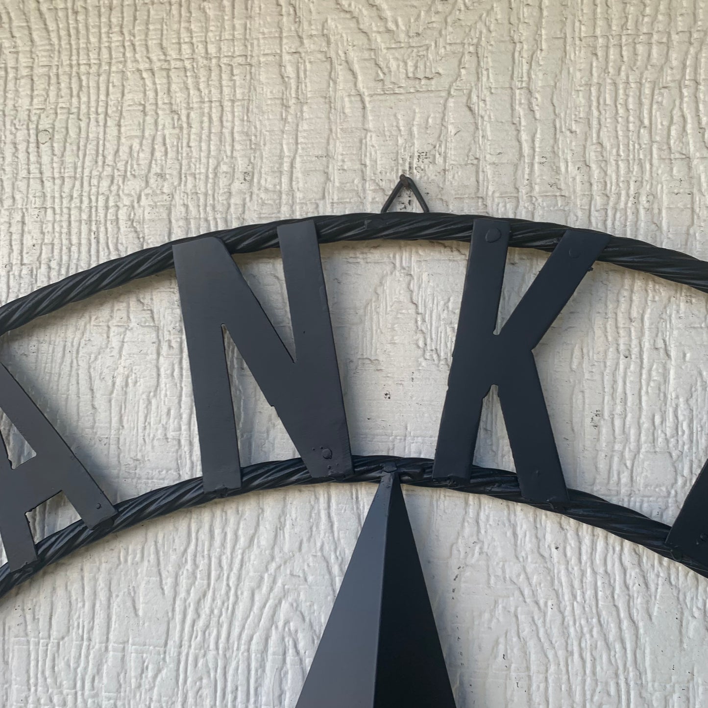 YANKER STYLE CUSTOM NAME STAR BARN METAL STAR 3d TWISTED ROPE RING WESTERN HOME DECOR RUSTIC BLACK HANDMADE 24",32",36",50"