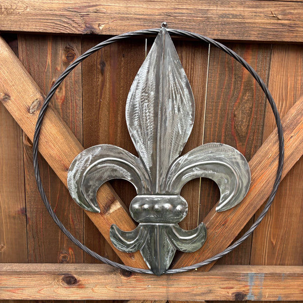 FLEUR DE LIS  CUSTOM RAW METAL METAL UNPAINTED WALL ART SIGN WESTERN HOME DECOR HANDMADE NEW 12",18",24",32"