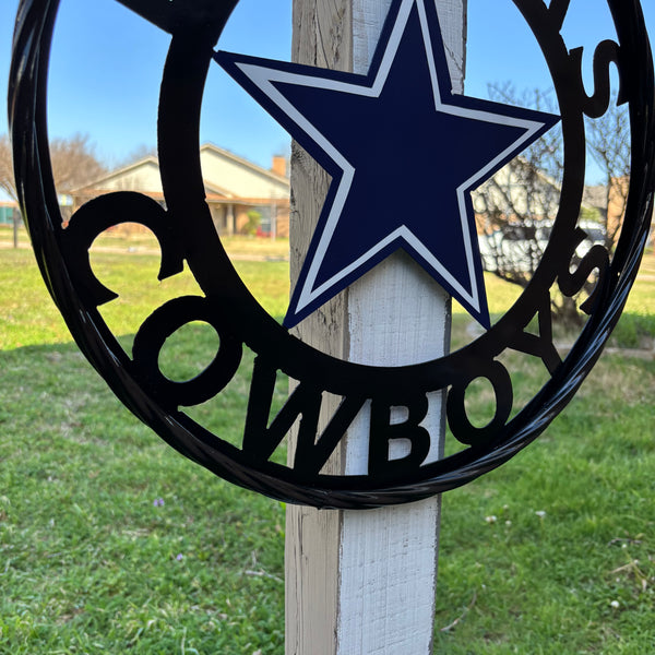 18",24",36" DALLAS COWBOYS METAL WALL ART WESTERN HOME DECOR VINTAGE RUSTIC BRONZE NEW #EH12316