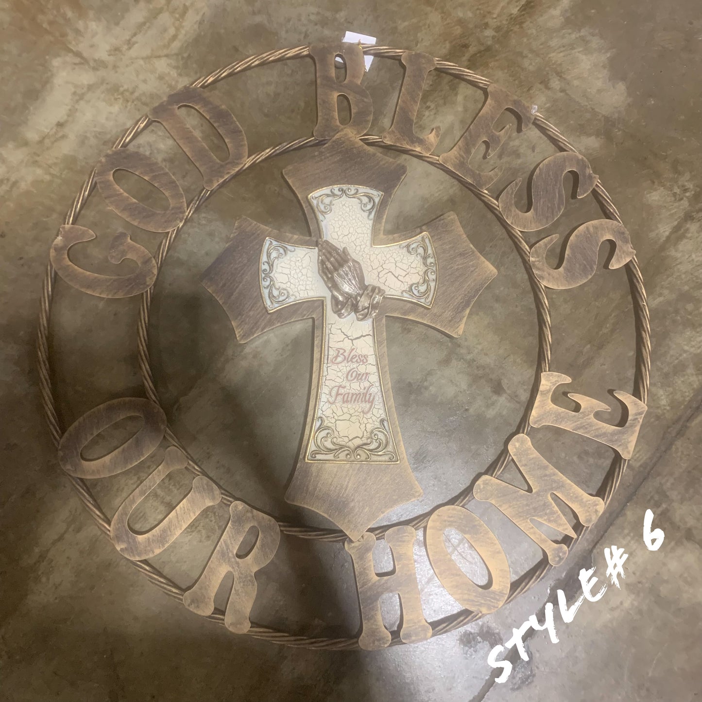 CUSTOM CROSS WALL ART WESTERN HOME DECOR HANDMADE NEW