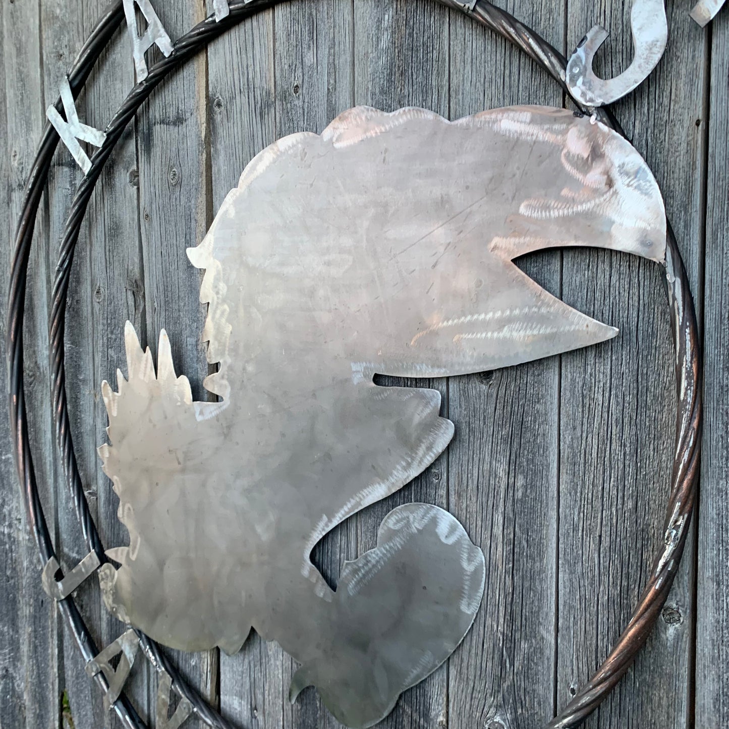KANSAS JAYHAWKS RAW CUSTOM METAL VINTAGE CRAFT SIGN UNPAINTED TEAM HANDMADE