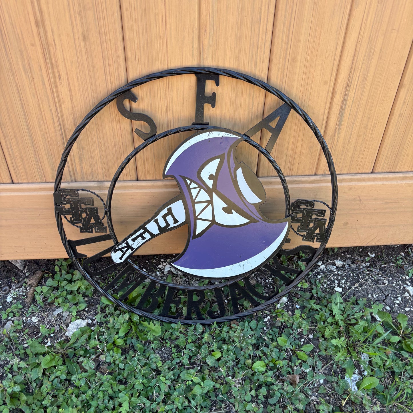 SFA LUMBERJACKS CUSTOM METAL VINTAGE CRAFT SIGN WALL ART TEAM SIGN HANDMADE