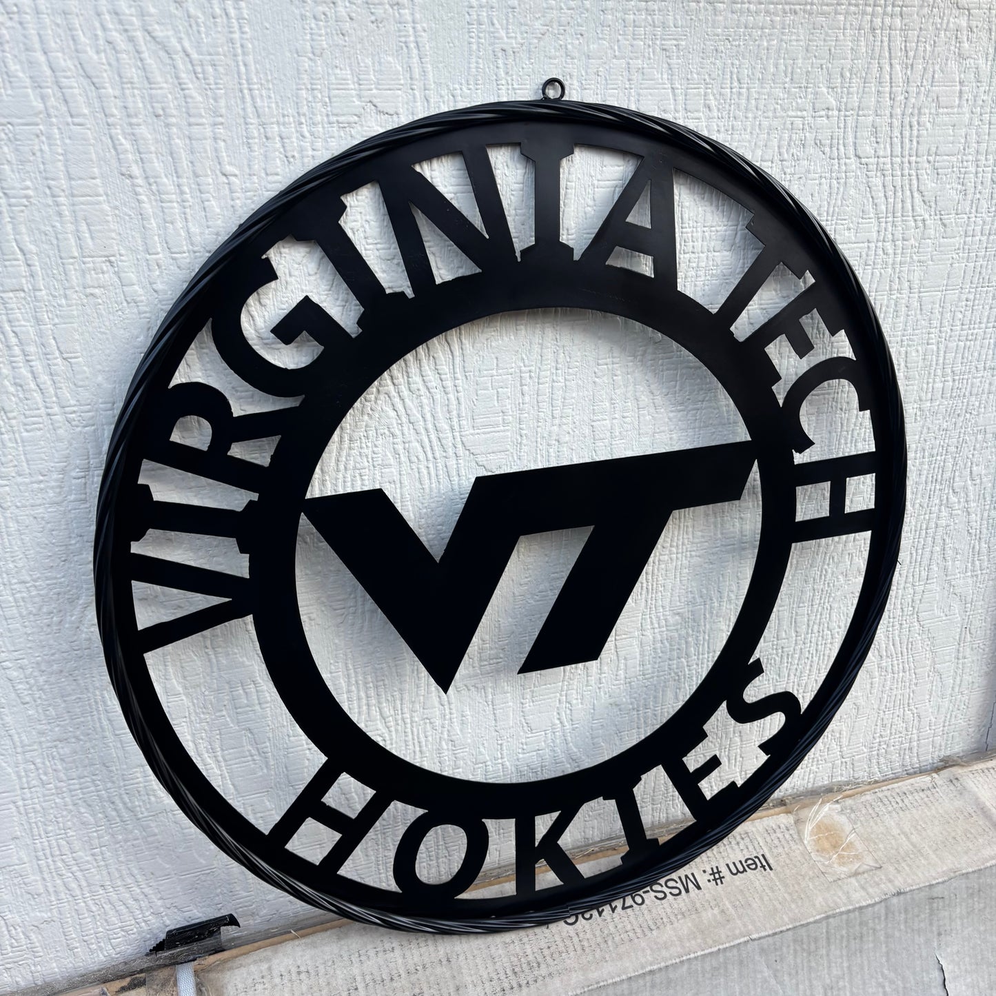 VIRGINIA TECH CUSTOM BLACK METAL VINTAGE CRAFT SIGN TEAM HANDMADE TO ORDER