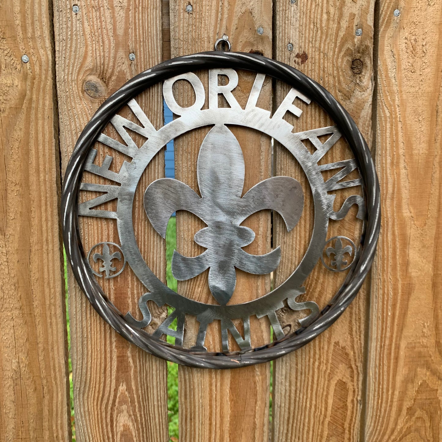 NEW ORLEANS SAINTS CUSTOM RAW METAL CRAFT SIGN WALL ART WESTERN HOME DECOR LASERCUT ART HANDMADE 12",18",24