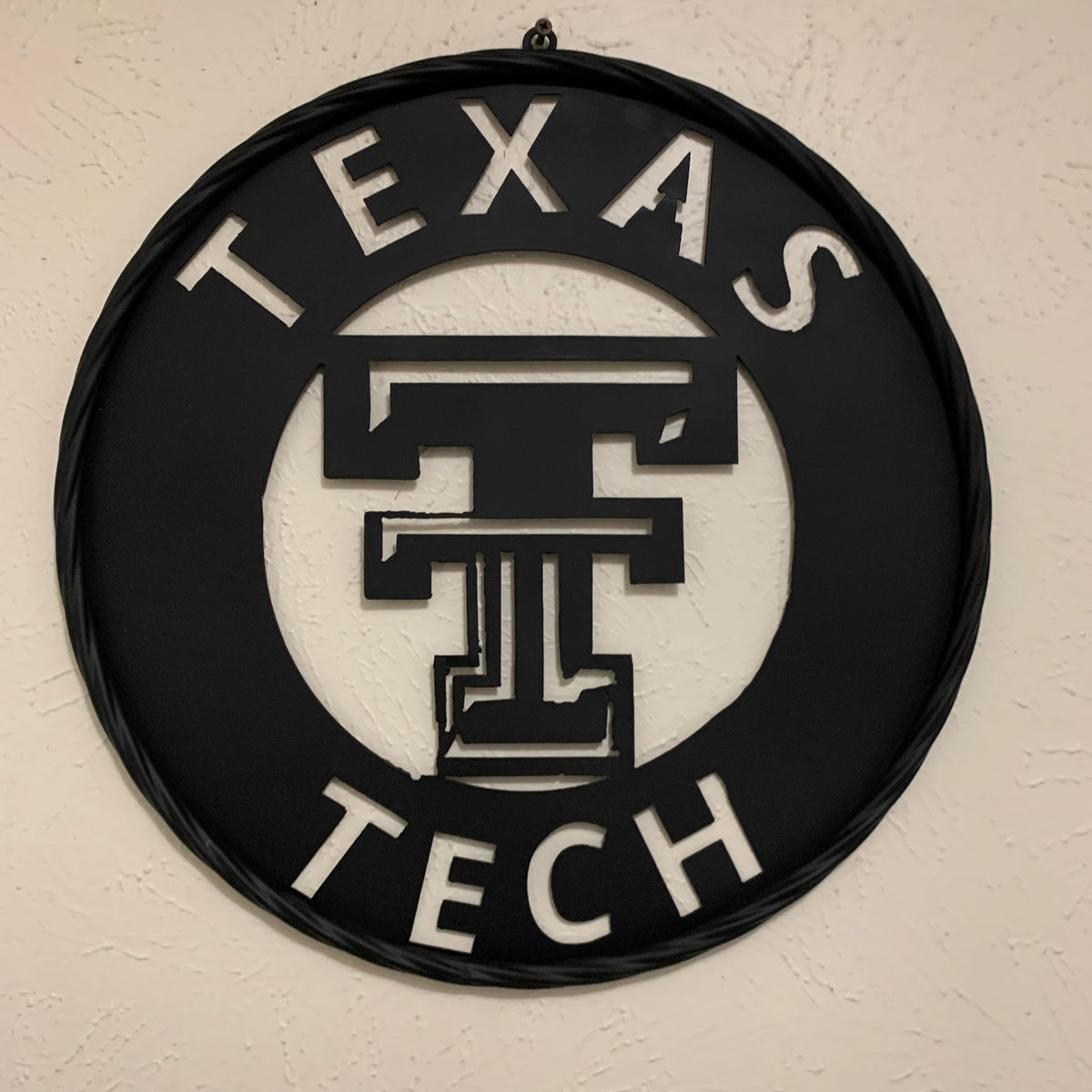 12",18",24",32",36" TEXAS TECH RUSTIC BLACK CUSTOM METAL VINTAGE CRAFT TEAM SIGN HANDMADE TO ORDER
