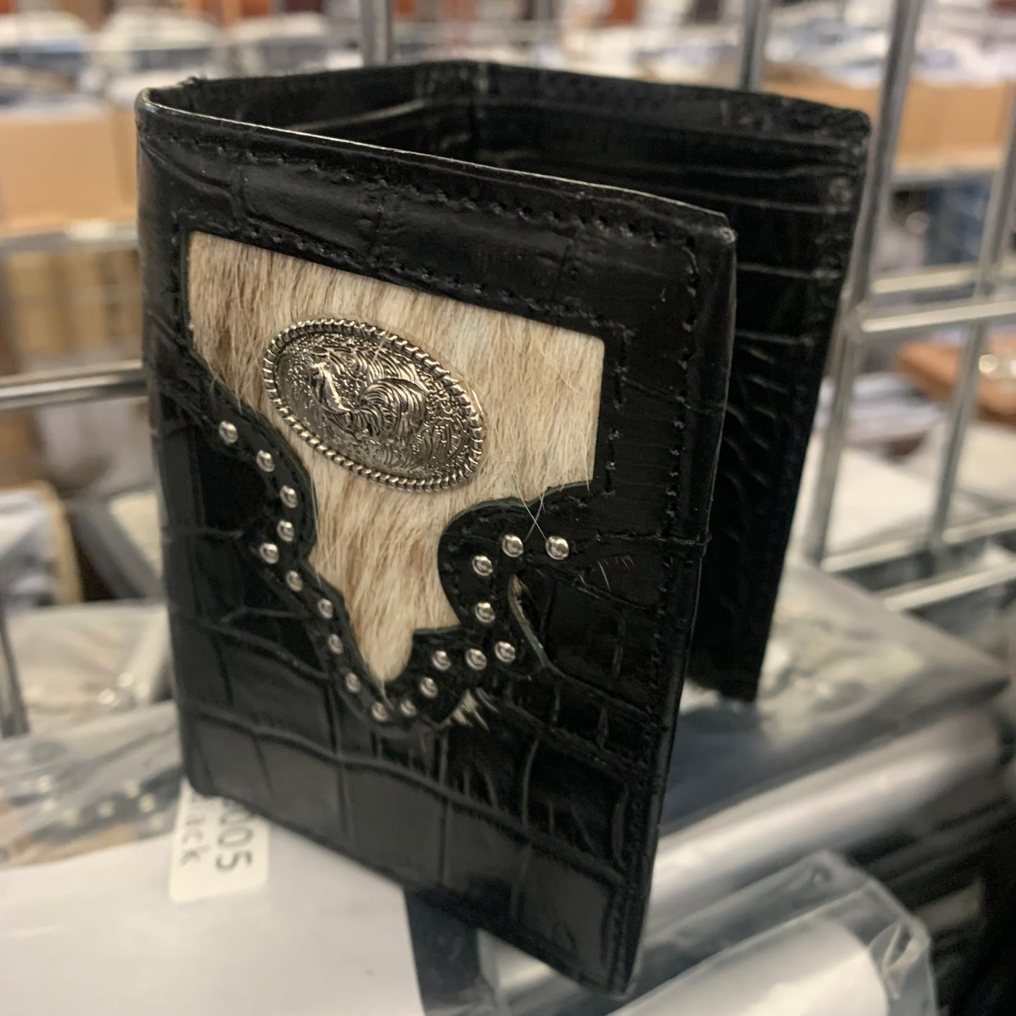 TRI FOLD ROOSTER GENUINE LEATHER WESTERN MEN'S WALLET WESTERN FASHION HANDMADE #EH13239